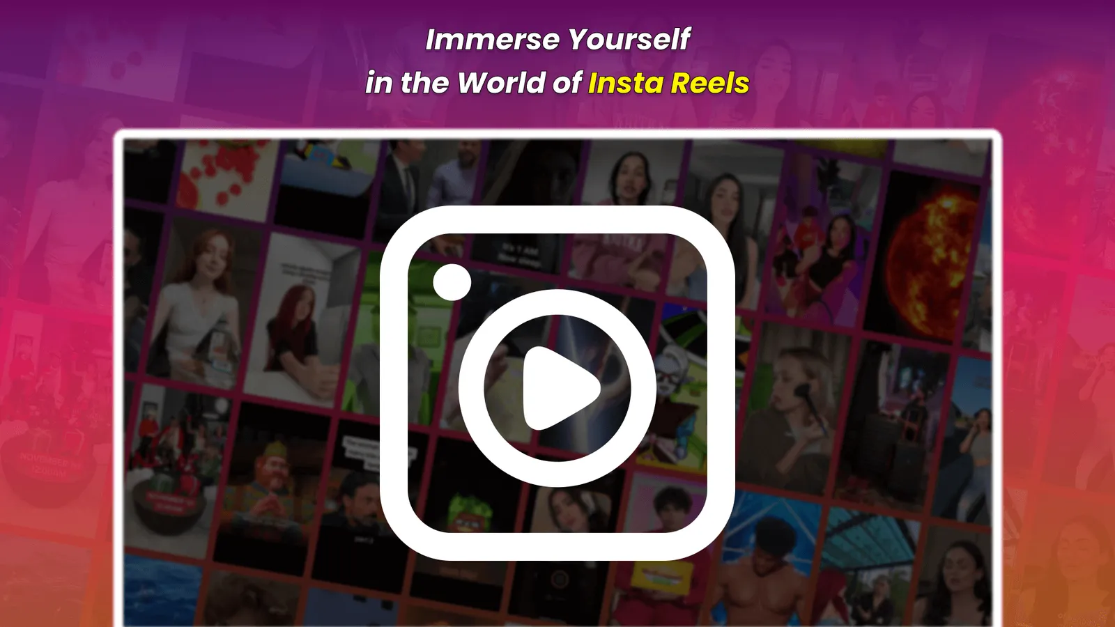 The Insta Reels title screen on Roku